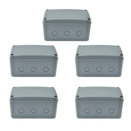 Outdoor Junction Box,USUPERINK Robust Outdoor Electrical Project Box,IP66 Weatherproof PVC/ABS Enclosure for Universal Protection,Fit 20mm Cable Gland,7.12"x 4.5"x 4" inch(181x111x100 mm) 5PK