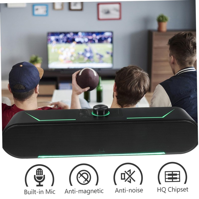 OSALADI Soundbar Speaker Standing Sound Bar Led Lighting Desktop Speaker