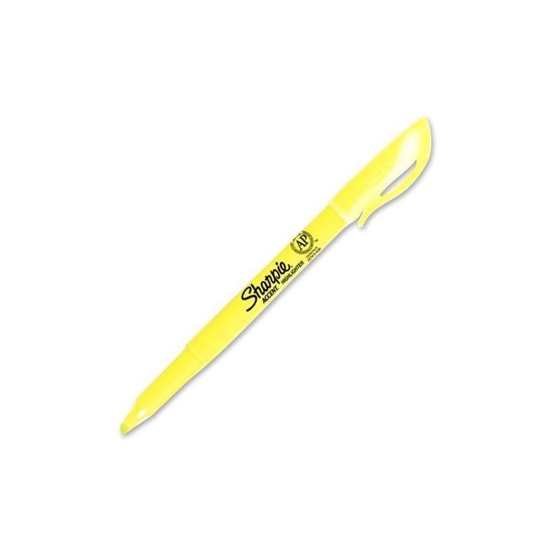 Sharpie Pocket Highlighter Chisel Tip Florescent Yellow, 10 Pens Per