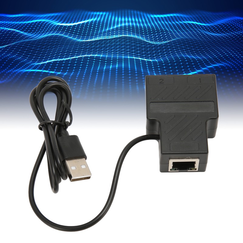 RJ45 Splitter Adapter 1 to 2 100Mbps Plug and Play