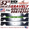 For Gravely COPPERHEAD 3-PK 52" HD GRAVELY HIGH-LIFT BLADES GDU10231,