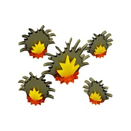 LITKO Barrage Markers | Explosion Indicator | Fire | Blast | Smoke | Damage & Destruction | Compatible with Bolt Action, Battletech, Warhammer 40K, Kill Team (Variety Pack)