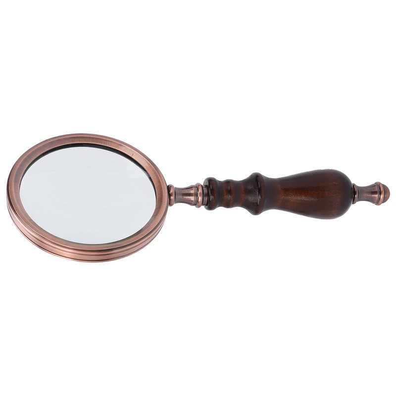 10X Metal Retro Reading Magnifying Glass Elderly Handheld Magnifier with
