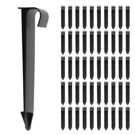 Tesmotor 50PCS Ground Securing Pegs for Drip Irrigation Line Weeping Pipe Soaker Hose, Ground Stakes for Vegetable Gardens Flower Beds Planting Watering System Tools Lawn Garden Supplies