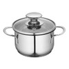 Küchenprofi Mini Stockpot with Glass Lid, 0.7 Quart, 4.75" Diameter