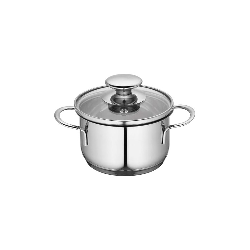 Küchenprofi Mini Stockpot with Glass Lid, 0.7 Quart, 4.75" Diameter
