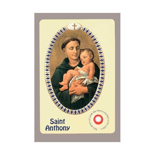 St. Anthony Relic Card - Patron Saint of Lost Items