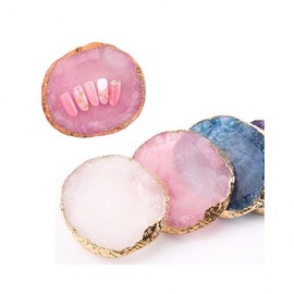 Lumina D Round Nail Art Photo Prop Crystal Marble Gemstone Palette 4 Types to Choose from / Nail Palette - 0 2