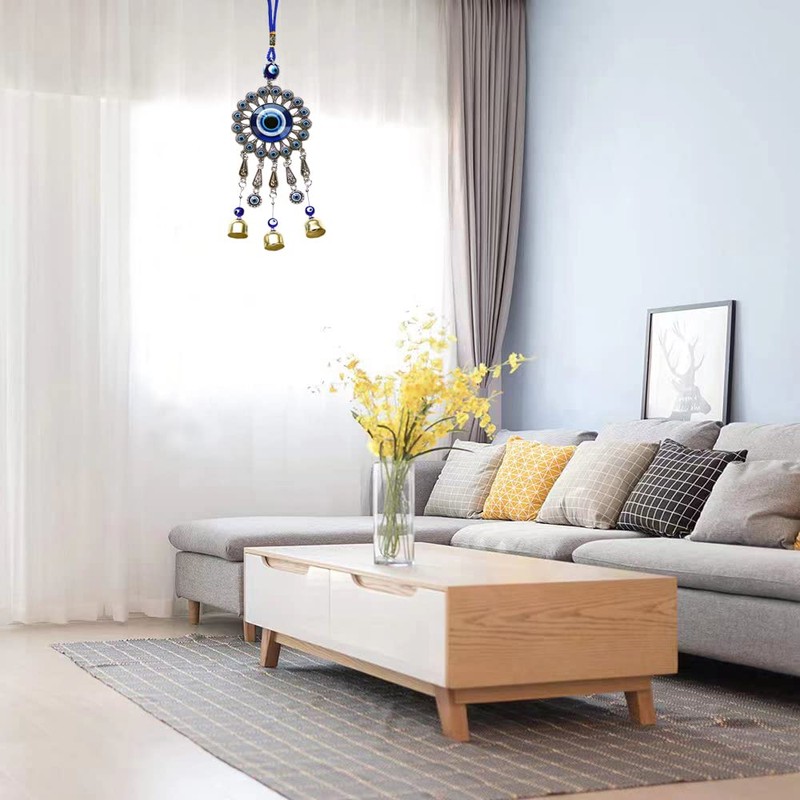 Zingtsing Evil Eye Wall Hanging Decor, Evil Eye Wind Chime,