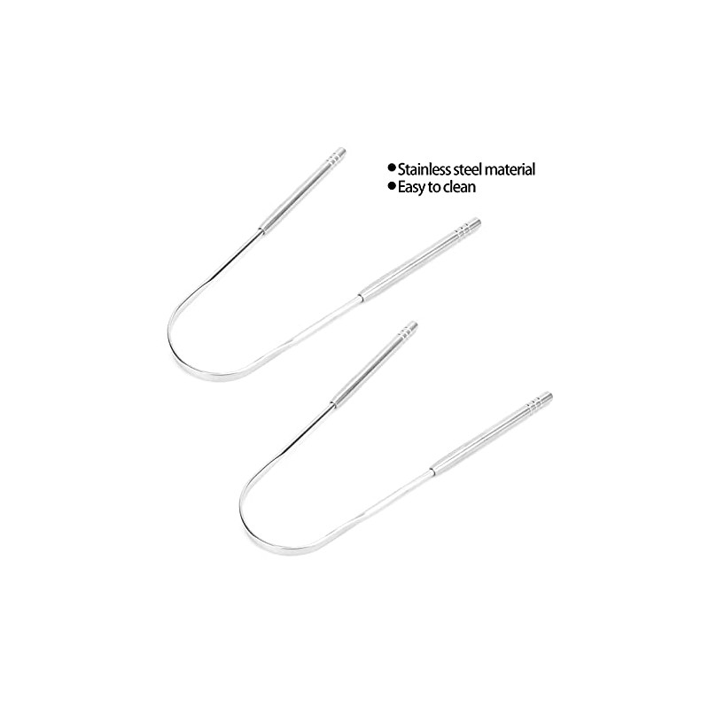 2 Unidades Limpiador de Lengua, Raspador de Lengua Acero Inoxidable