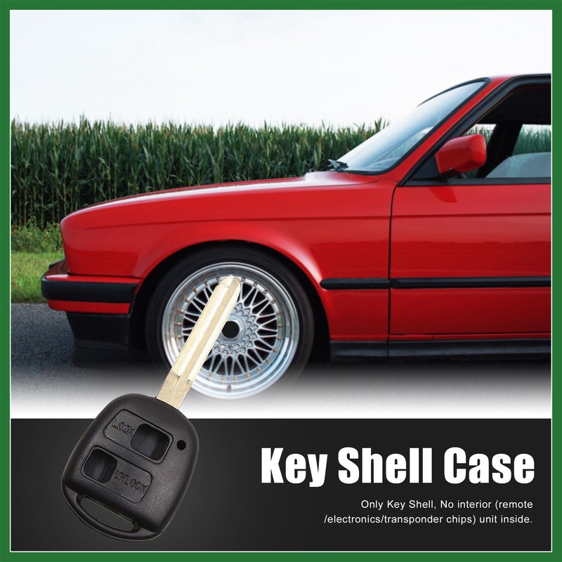 Motoforti Car Keyless Remote Control Key Fob Case 2 Buttons