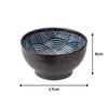 Mino W20241 Seigai Wave - Edo Komon - Kamaage Bowl