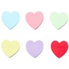 Loopunk 6 Packs Heart Shaped Kraft Paper Sticky Notes Self-Stick