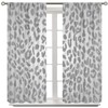 ZhiRain Grey Leopard Print Curtains Animal Gray Pattern Snow Cheetah