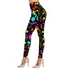 Rantanto Soft Cat Kitten Meow Funny Ladies Leggings,Neon Splatter,Large