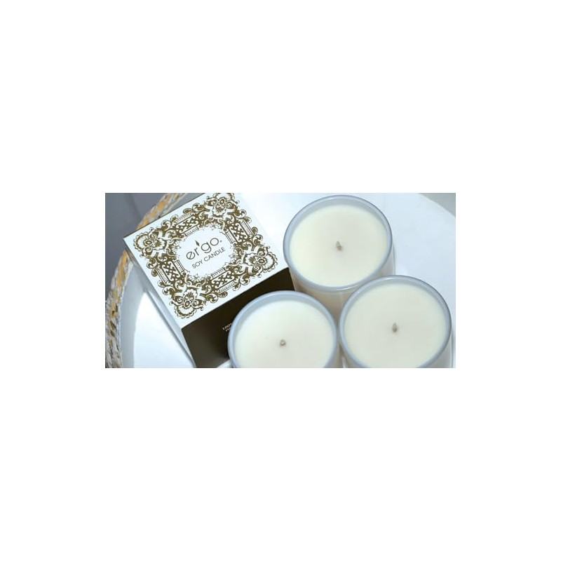 Ergo Soy Candle Pearl Collection, Hand Poured Natural Vegan Soy