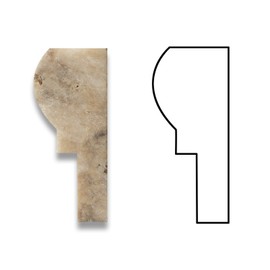Philadelphia 1 3/4" X 12" Travertine Chair Rail OG-1 Molding Trim