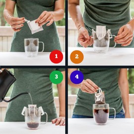 Tribo Coffee Single-Serve Portable Pour Over Drip Coffee - Ethiopia - 10 Servings (Light Roast)