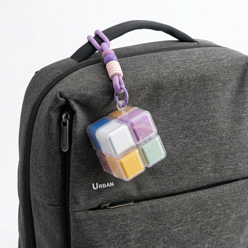 Magnetic Cube Pill Organizer 8 Compartments in 0.8*0.8*1 One-Piece Integrated