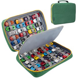 KISLANE Carrying Case 48 Cars Storage, Kids Cars (Bag Only, Green)