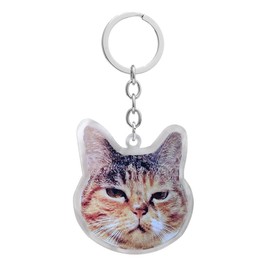 AMOR SPES Cute Cats Key Chain Family Friends Gifts Kitty Key Ring for Women Men Love Pets (B)