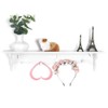 Fdit PVC Hollowed Love Shape Wall Shelf, Space-Saving Wall Shelf