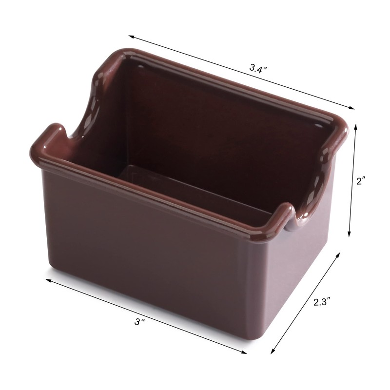 New Star Foodservice 28454 Plastic Sugar Packet Holder, Brown, Set