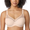 DELIMIRA Women's Plus Size Bra Full Coverage T Shirt Lightly