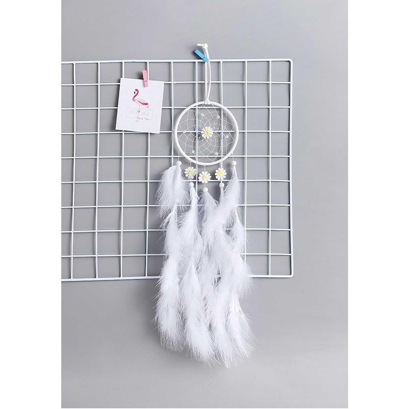 Dream Catcher Wall Hanging Feather Decoration, Hand Knitted, Dream Network,