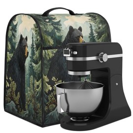 Gublec Stand Mixer Cover for 6-8 Quarts Mixer Kitchen Mixer Cover Fits Tilt Head & Bowl Lift Models Bear Dust Cover for Coffee Maker with Pockets