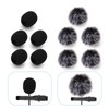 Microphone Cover Furry Windscreen & Foam Cover Set for Lavalier