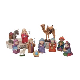 The Nativity Store Home Children's Nativity - Resin Christmas Nativity Scene for Indoor Holiday Decor - Family-Friendly Christmas Decorations - (11 Piece Set)