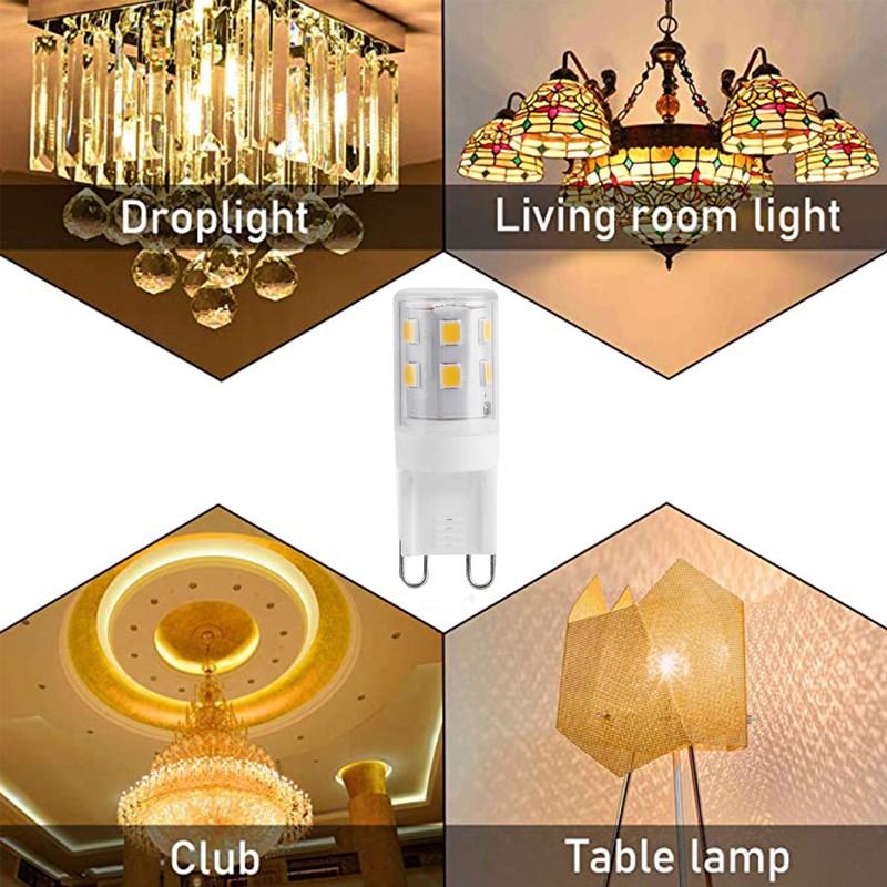 10PCS 2W G9 Ceramic Base 16LED Light Bulbs for Ceiling