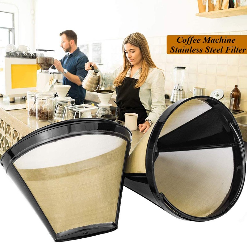 LWZko 2 Pieces Mesh Coffee Basket Filter, Coffee Filter Mesh,