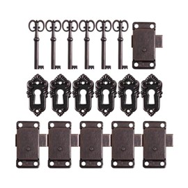 Cabilock 6 Juegos Cerraduras De Muebles Retro Vintage De Bronce Para Cajones Armarios Y Cajas De Joyería Con Llaves Fácil Instalación