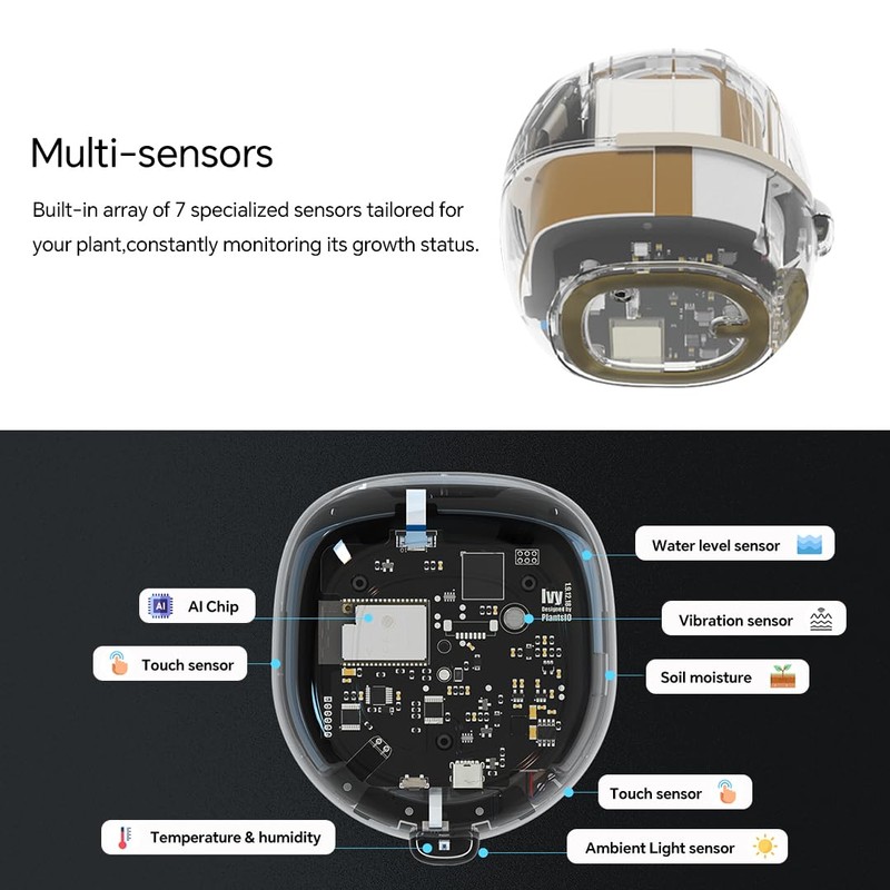 Odpaltoy Odpaltoy Smart Plant Pot with Expression,AI Smart Planter Robot