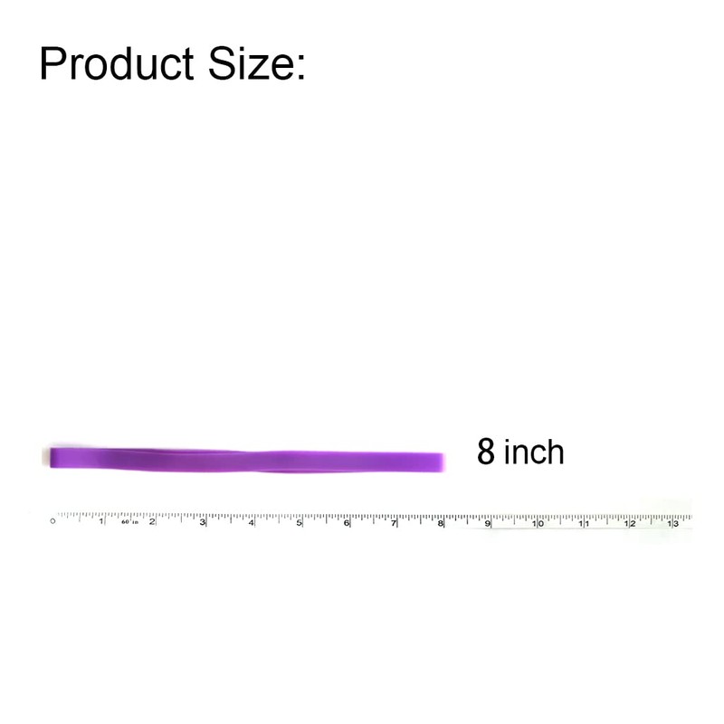 Silicone Rubber Bands 8 Inch Length (0.4" Wide) - Heavy