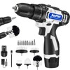 2-in-1 Cordless Drill Set 12V, Power Electric Spin Scrubber Cleaning