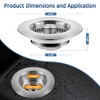 Kitchen Sink Drain Strainer 3 Pack, 304 Stainless Steel Pop