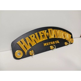 rmp compatible with harley  davidson Key Holder Hook Wall rack  8" 3 Hook man cave