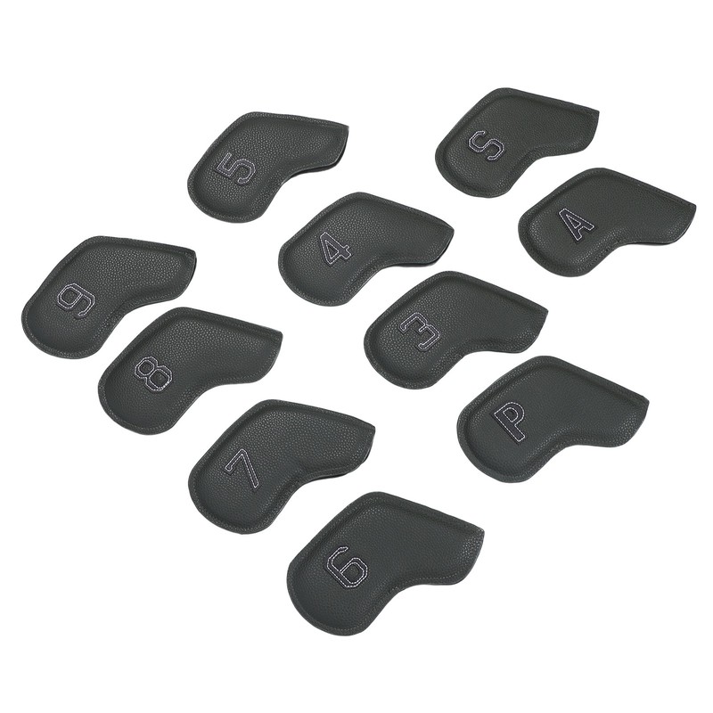 10 Pcs Golf Club Head Cover Stylish Exquisite PU Protective