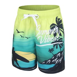Aisyee Costume da bagno per ragazzi, pantaloncini da bagno, ad asciugatura rapida, da spiaggia, stile Hawaii, 5-14 anni, 15-16 anni