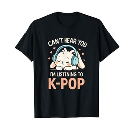 Can't Hear You - Cute Rabbit Kawaii K-Pop Teen T-Shirt