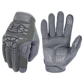 Seibertron T.F.F.I.G Gloves Full Finger Men's Tactical Military Flexible TPR Impact Protection for Outdoor Grey XXS