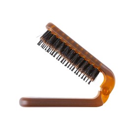 Men's Pig Hair Brush, Hair Brush, Hair Brush, Pig Hair, Folding, Anti-Static, Comb, Scalp Massage, Comb, Portable Brush, Improves Hair Quality, Shiny and Smooth, Suitable for All Hair Types