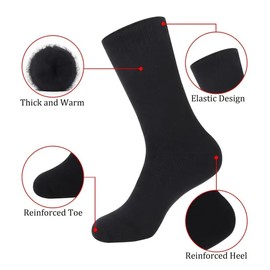 Gadgets Mafia Womens Thermal Socks Warm Knit Ladies Socks for Winter UK Size 4-8 Black