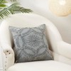 SARO LIFESTYLE Embroidered Mosaic Delight Down Filled Throw Pillow