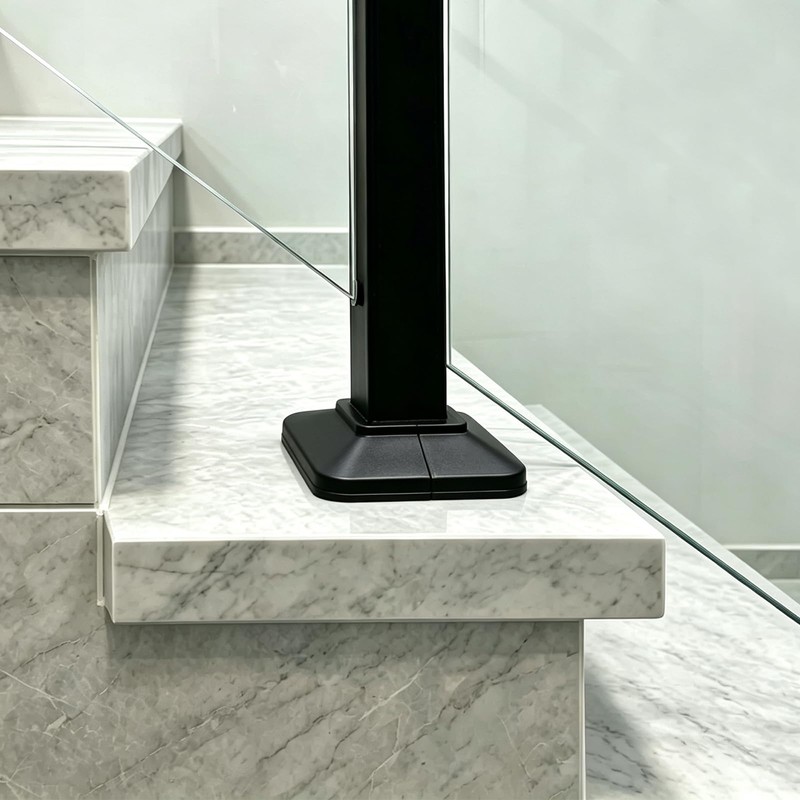 Black Deck Post Base Cover for Railings, 2x2 Inch, 6