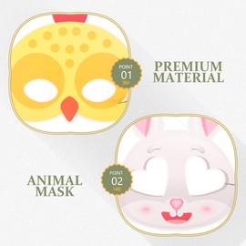 Healifty 9pcs Easter Bunny Masks Paper Animal Masks Paper Masks Party Crafts Supplies Fun Home Activities Masquerade Mask for Costume Cosplay Party