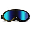 GloFX Blue Mirror Ski Goggles - Futuristic Reflective Glasses, Full-Face